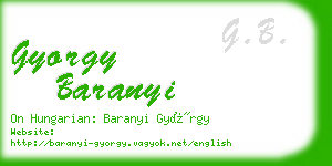 gyorgy baranyi business card